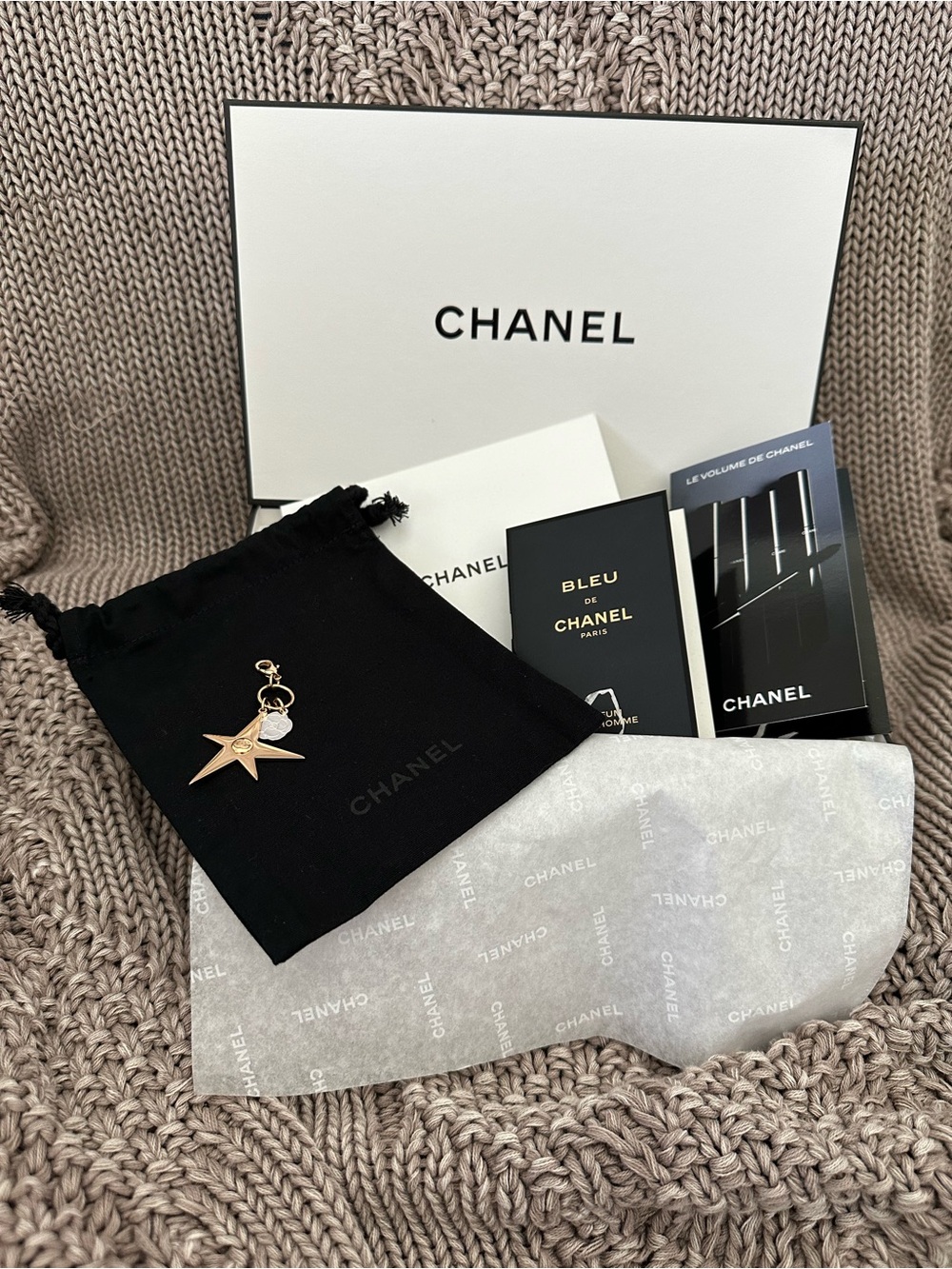 Chanel Charm, Trial Sizes, Pouch, Box and Gift Card